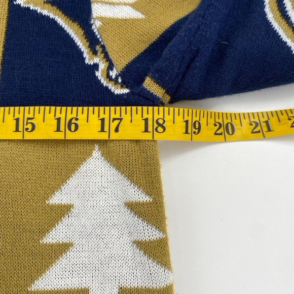 Los Angeles LA Rams NFL Sz S Mens Holiday X-Mas Sweater Graphic Print Blue Gold - Picture 5 of 9